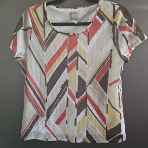 Chico's Multicolor Geometric Blouse